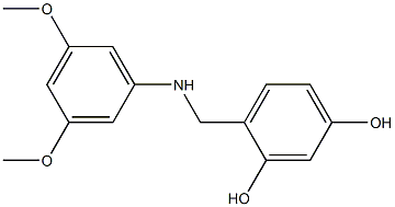 4-{[(3,5-dimethoxyphenyl)amino]methyl}benzene-1,3-diol Struktur