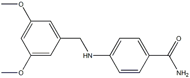 4-{[(3,5-dimethoxyphenyl)methyl]amino}benzamide Struktur