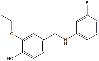 4-{[(3-bromophenyl)amino]methyl}-2-ethoxyphenol Struktur