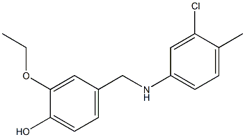 4-{[(3-chloro-4-methylphenyl)amino]methyl}-2-ethoxyphenol Struktur