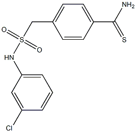 4-{[(3-chlorophenyl)sulfamoyl]methyl}benzene-1-carbothioamide Struktur