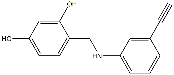 4-{[(3-ethynylphenyl)amino]methyl}benzene-1,3-diol Struktur