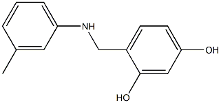 4-{[(3-methylphenyl)amino]methyl}benzene-1,3-diol Struktur