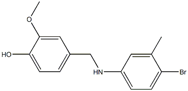 4-{[(4-bromo-3-methylphenyl)amino]methyl}-2-methoxyphenol Struktur