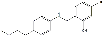 4-{[(4-butylphenyl)amino]methyl}benzene-1,3-diol Struktur