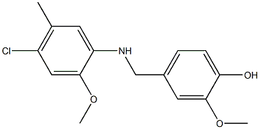 4-{[(4-chloro-2-methoxy-5-methylphenyl)amino]methyl}-2-methoxyphenol Struktur