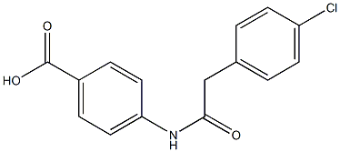 4-{[(4-chlorophenyl)acetyl]amino}benzoic acid Struktur