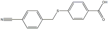 4-{[(4-cyanophenyl)methyl]sulfanyl}benzoic acid Struktur