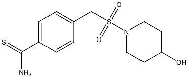 4-{[(4-hydroxypiperidine-1-)sulfonyl]methyl}benzene-1-carbothioamide Struktur