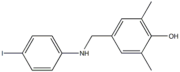 4-{[(4-iodophenyl)amino]methyl}-2,6-dimethylphenol Struktur