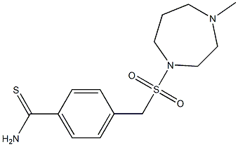 4-{[(4-methyl-1,4-diazepane-1-)sulfonyl]methyl}benzene-1-carbothioamide Struktur