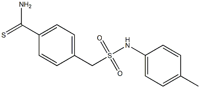 4-{[(4-methylphenyl)sulfamoyl]methyl}benzene-1-carbothioamide Struktur