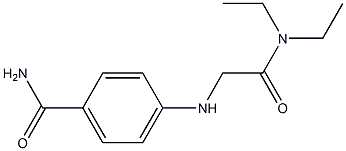 4-{[(diethylcarbamoyl)methyl]amino}benzamide Struktur