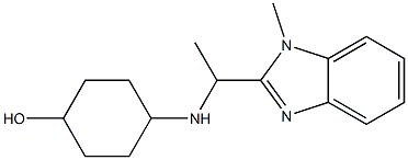 4-{[1-(1-methyl-1H-1,3-benzodiazol-2-yl)ethyl]amino}cyclohexan-1-ol Struktur