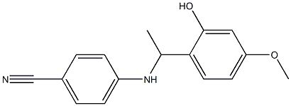 4-{[1-(2-hydroxy-4-methoxyphenyl)ethyl]amino}benzonitrile Struktur