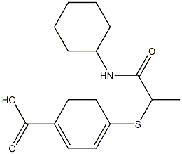 4-{[1-(cyclohexylcarbamoyl)ethyl]sulfanyl}benzoic acid Struktur