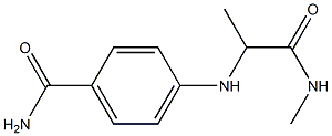 4-{[1-(methylcarbamoyl)ethyl]amino}benzamide Struktur