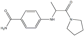 4-{[1-oxo-1-(pyrrolidin-1-yl)propan-2-yl]amino}benzamide Struktur