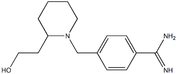 4-{[2-(2-hydroxyethyl)piperidin-1-yl]methyl}benzenecarboximidamide Struktur