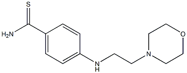 4-{[2-(morpholin-4-yl)ethyl]amino}benzene-1-carbothioamide Struktur