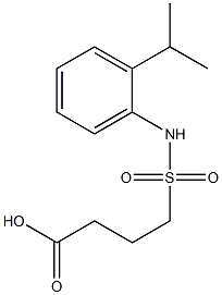 4-{[2-(propan-2-yl)phenyl]sulfamoyl}butanoic acid Struktur