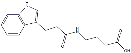 4-{[3-(1H-indol-3-yl)propanoyl]amino}butanoic acid Struktur