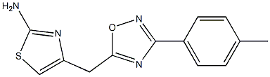 4-{[3-(4-methylphenyl)-1,2,4-oxadiazol-5-yl]methyl}-1,3-thiazol-2-amine Struktur