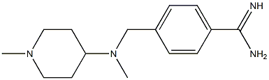 4-{[methyl(1-methylpiperidin-4-yl)amino]methyl}benzenecarboximidamide Struktur