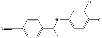 4-{1-[(3,4-dichlorophenyl)amino]ethyl}benzonitrile Struktur