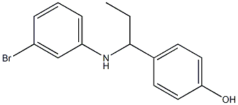 4-{1-[(3-bromophenyl)amino]propyl}phenol Struktur