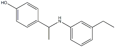 4-{1-[(3-ethylphenyl)amino]ethyl}phenol Struktur