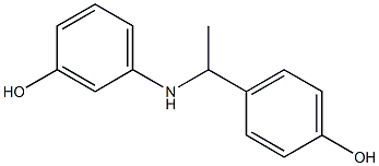 4-{1-[(3-hydroxyphenyl)amino]ethyl}phenol Struktur