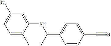 4-{1-[(5-chloro-2-methylphenyl)amino]ethyl}benzonitrile Struktur