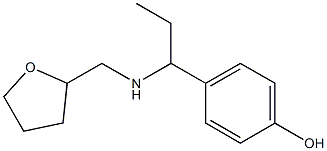 4-{1-[(oxolan-2-ylmethyl)amino]propyl}phenol Struktur