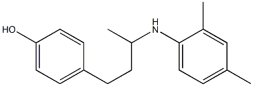 4-{3-[(2,4-dimethylphenyl)amino]butyl}phenol Struktur