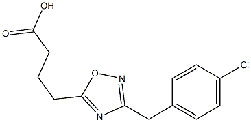 4-{3-[(4-chlorophenyl)methyl]-1,2,4-oxadiazol-5-yl}butanoic acid Struktur