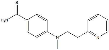 4-{methyl[2-(pyridin-2-yl)ethyl]amino}benzene-1-carbothioamide Struktur