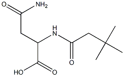 4-amino-2-[(3,3-dimethylbutanoyl)amino]-4-oxobutanoic acid Struktur