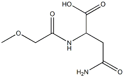 4-amino-2-[(methoxyacetyl)amino]-4-oxobutanoic acid Struktur