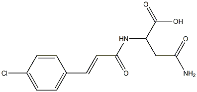 4-amino-2-{[(2E)-3-(4-chlorophenyl)prop-2-enoyl]amino}-4-oxobutanoic acid Struktur