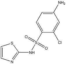 4-amino-2-chloro-N-(1,3-thiazol-2-yl)benzene-1-sulfonamide Struktur