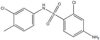 4-amino-2-chloro-N-(3-chloro-4-methylphenyl)benzene-1-sulfonamide Struktur