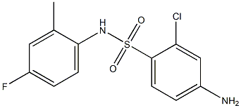 4-amino-2-chloro-N-(4-fluoro-2-methylphenyl)benzene-1-sulfonamide Struktur