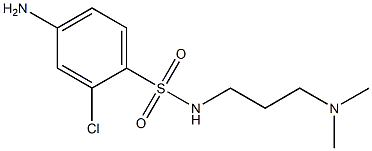 4-amino-2-chloro-N-[3-(dimethylamino)propyl]benzene-1-sulfonamide Struktur