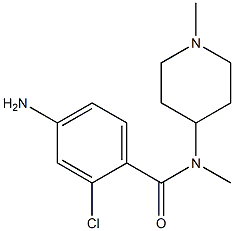 4-amino-2-chloro-N-methyl-N-(1-methylpiperidin-4-yl)benzamide Struktur