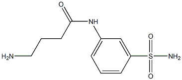 4-amino-N-[3-(aminosulfonyl)phenyl]butanamide Struktur