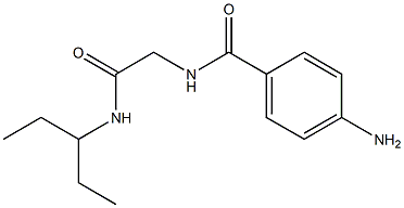 4-amino-N-{2-[(1-ethylpropyl)amino]-2-oxoethyl}benzamide Struktur