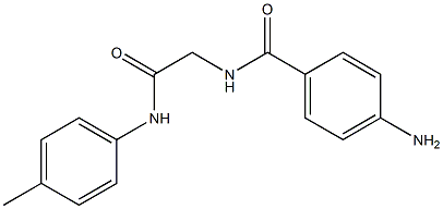 4-amino-N-{2-[(4-methylphenyl)amino]-2-oxoethyl}benzamide Struktur