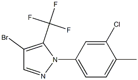 4-bromo-1-(3-chloro-4-methylphenyl)-5-(trifluoromethyl)-1H-pyrazole Struktur