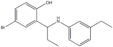 4-bromo-2-{1-[(3-ethylphenyl)amino]propyl}phenol Struktur